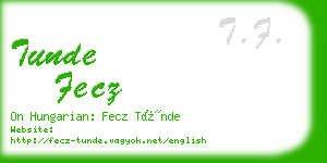 tunde fecz business card
